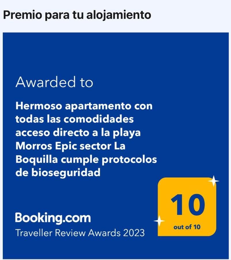 Cartagena Hermoso Apartamento Con Todas Las Comodidades Acceso Directo A La Playa Morros Epic Sector La Boquilla Cumple Protocolos De Bioseguridad מראה חיצוני תמונה